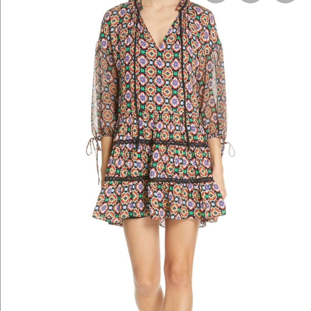 Alice and Olivia Tiered Tunic Dress XS